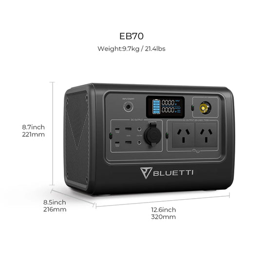 BLUETTI EB70 Portable Power Station | 1,000W 716Wh