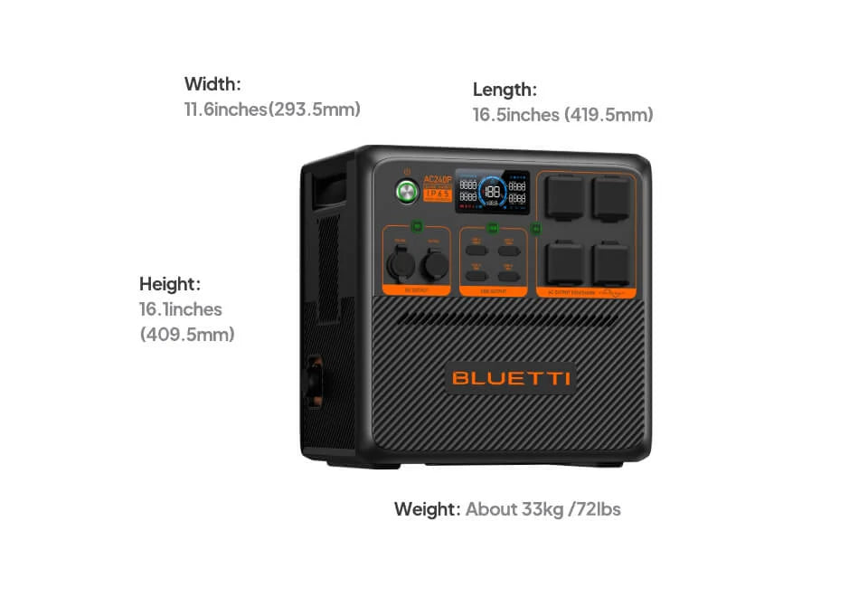 BLUETTI AC240P Portable Power Station | 2,400W 1,843Wh