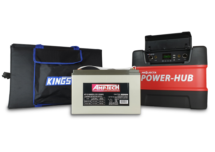 Portable Power Hub Kit Agm Battery Solar Blanket Web