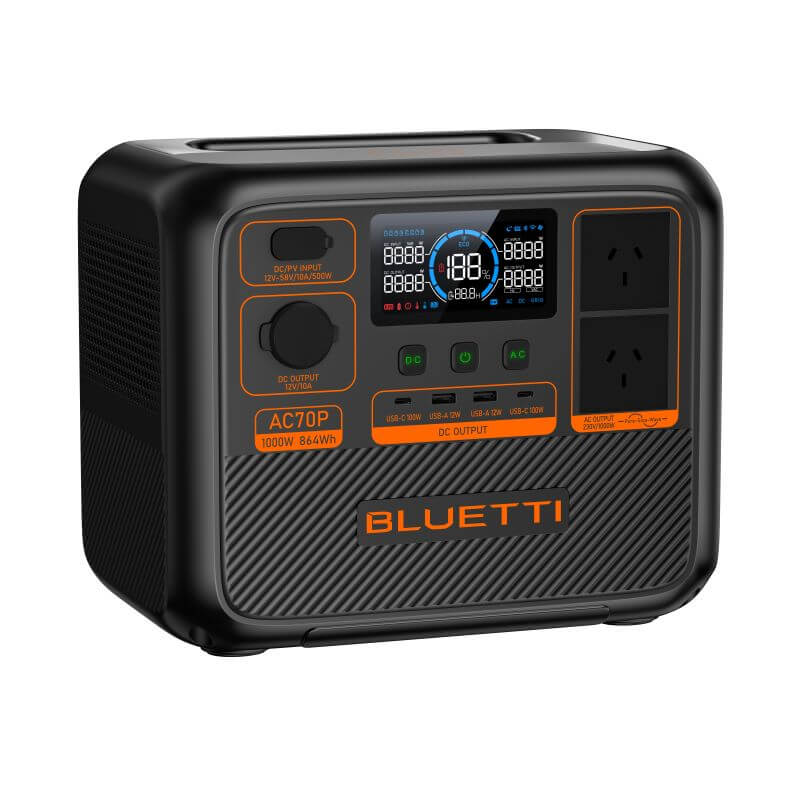 BLUETTI AC70P Portable Power Station | 1000W 864Wh