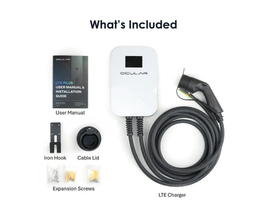 Ocular LTE Plus V3 | w/6m Type 2 Cable | 22 kW Three Phase